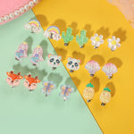 PinkSheep Kids Clip On Earring Jewelry Ring 2 Sets 12PC 12Pair Pink A