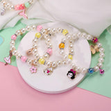 PinkSheep Princess Bracelets 10 PS for Kids Girls Pearl Bead Bracelets Teen Jewelry Set Party Favor Costume Princess Pretend Play