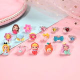 PinkSheep Little Girl Jewel Rings in Box 16PC Princess Ring Adjustable Girl Pretend Play and Dress Up Rings