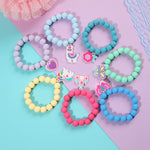 Easter Bracelet Colorful Beaded Bracelets for Little Girls Easter Basket Stuffers Toddler Bead Jewelry