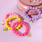 Unicorn Beads Pendant Bracelets for Girls | Set of 6