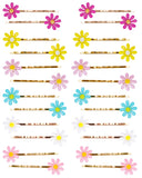 PinkSheep Flower Bobby Pins Hair Pins for Women Girl Kids, 24PCS, Flower Hair Clips for Girls, Bobby Pin Holder with Box