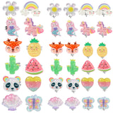 PinkSheep Kids Clip On Earring Jewelry Ring 2 Sets 12PC 12Pair Pink A