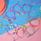 PinkSheep Friendship Bracelets Little Girl Jewelry, 12PCS Girls Bracelets for Kids, Toddler Baby Adjustable Multicolor Woven Pretend Play Bracelet Bulk Bracelet
