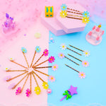 PinkSheep Flower Bobby Pins Hair Pins for Women Girl Kids, 24PCS, Flower Hair Clips for Girls, Bobby Pin Holder with Box